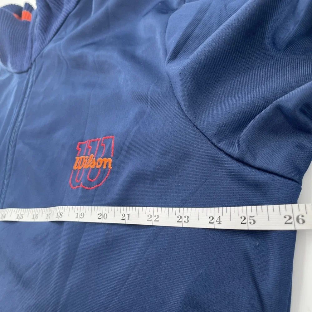 Vintage Wilson Full Zip Warmup Track Jacket Ring Collar Retro Sportswear Mens XL